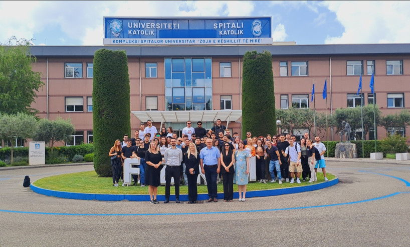 The staff of the University of Gjakova "Fehmi Agani" visited the Catholic University "Our Lady of Good Counsel"